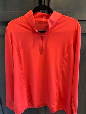 Women's Red Quarter-Zip Performance Pullover